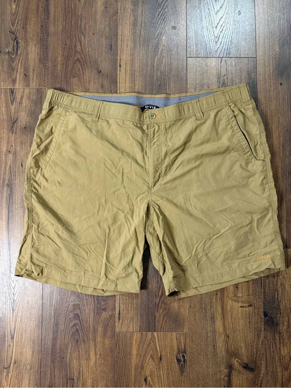 Orvis Men’s XXL Tan Lightweight Performance Hiking Shorts Fishing Outdoor - Picture 2 of 11